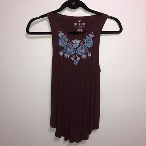 Burgundy tank top